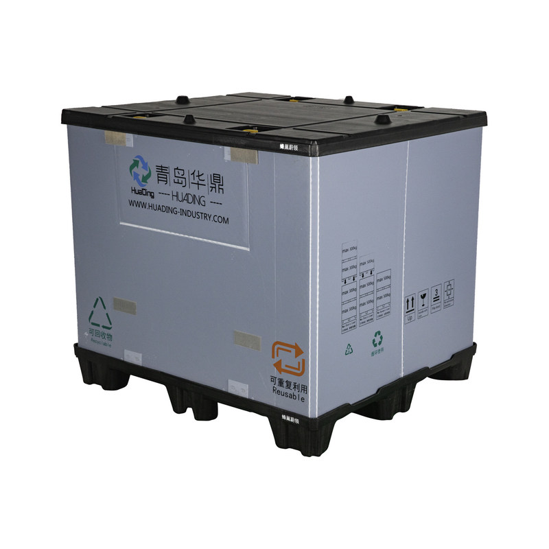 Automotive Parts Packaging Heavy Duty Foldable Coaming Box with Pallet and Custom Design